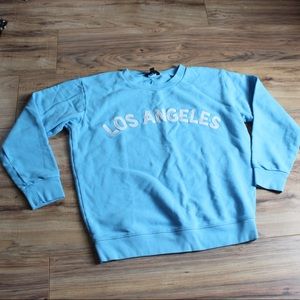 J. Crew LA crewneck sweatshirt light blue